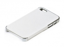 Накладка для iPhone 5 и iPhone 5s с кожаной вставкой белая