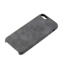 Кожаный чехол для iPhone 5 и iPhone 5s фактура кожи черный