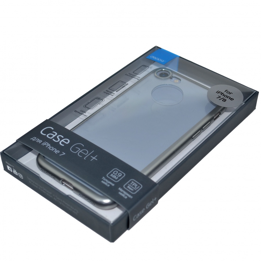 Силиконовый чехол для iPhone 7 серебро DEPPA