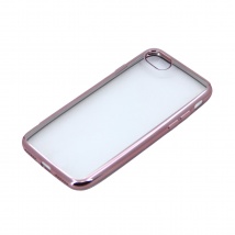 Силиконовый чехол для iPhone 7 с ободком розовый