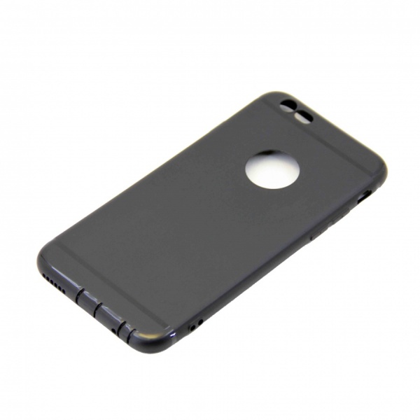 Силиконовый чехол для iPhone 6 и 6s Classic черный с вырезом