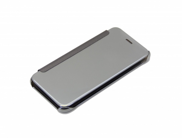 Чехол-книжка для iPhone 6 и 6s зеркальный-серебро