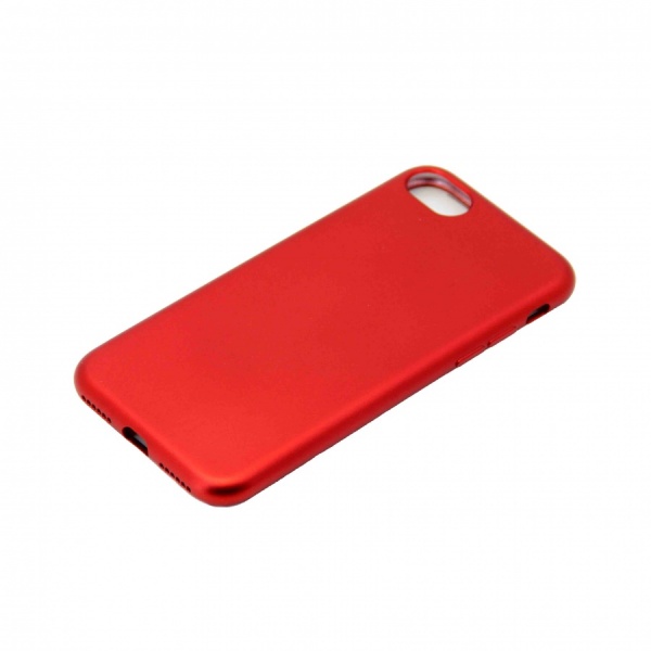 Силиконовый чехол для iPhone 6 и 6s красный металлик