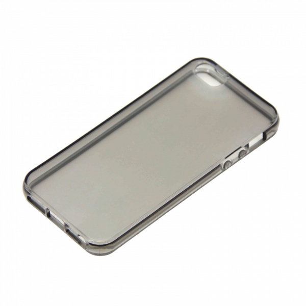 Силиконовый чехол для iPhone 5 и iPhone 5s прозрачный серый