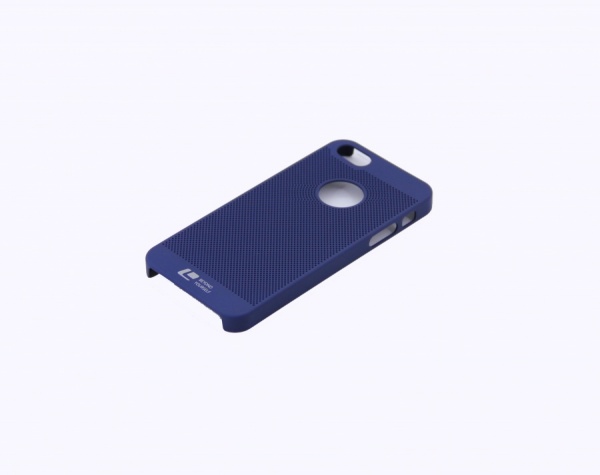 Пластиковый чехол для iPhone 5 и iPhone 5s с перфорацией синий