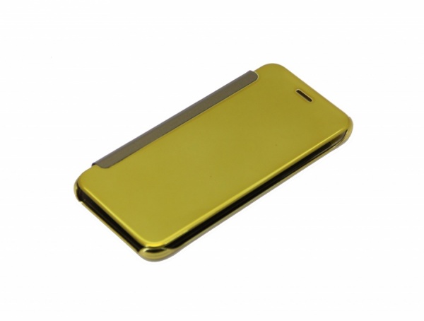 Чехол-книжка для iPhone 6 и 6s зеркальный-золотой