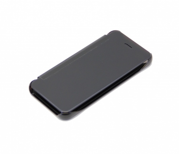 Пластиковый чехол-книжка для iPhone 5 и iPhone 5s зеркальный-черный